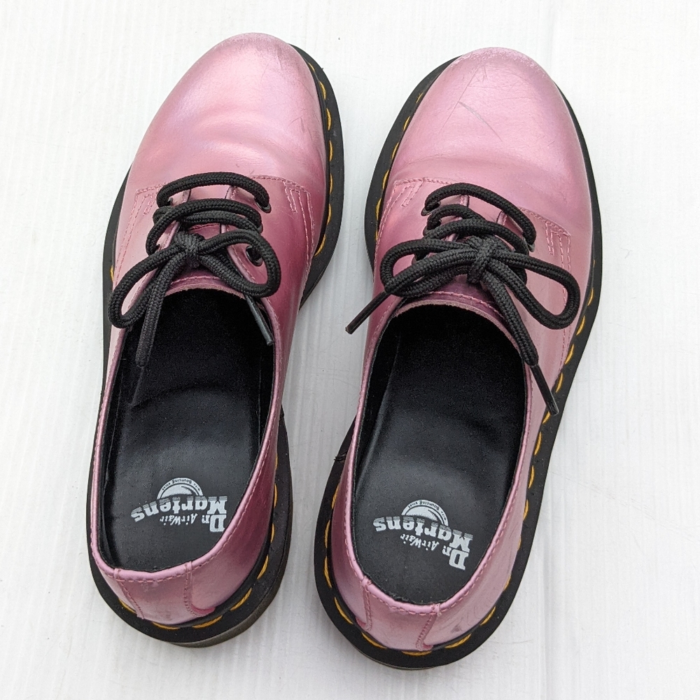 DOC MARTENS 1461 RS pink iridescent Oxford loafers - Picture 13 of 14